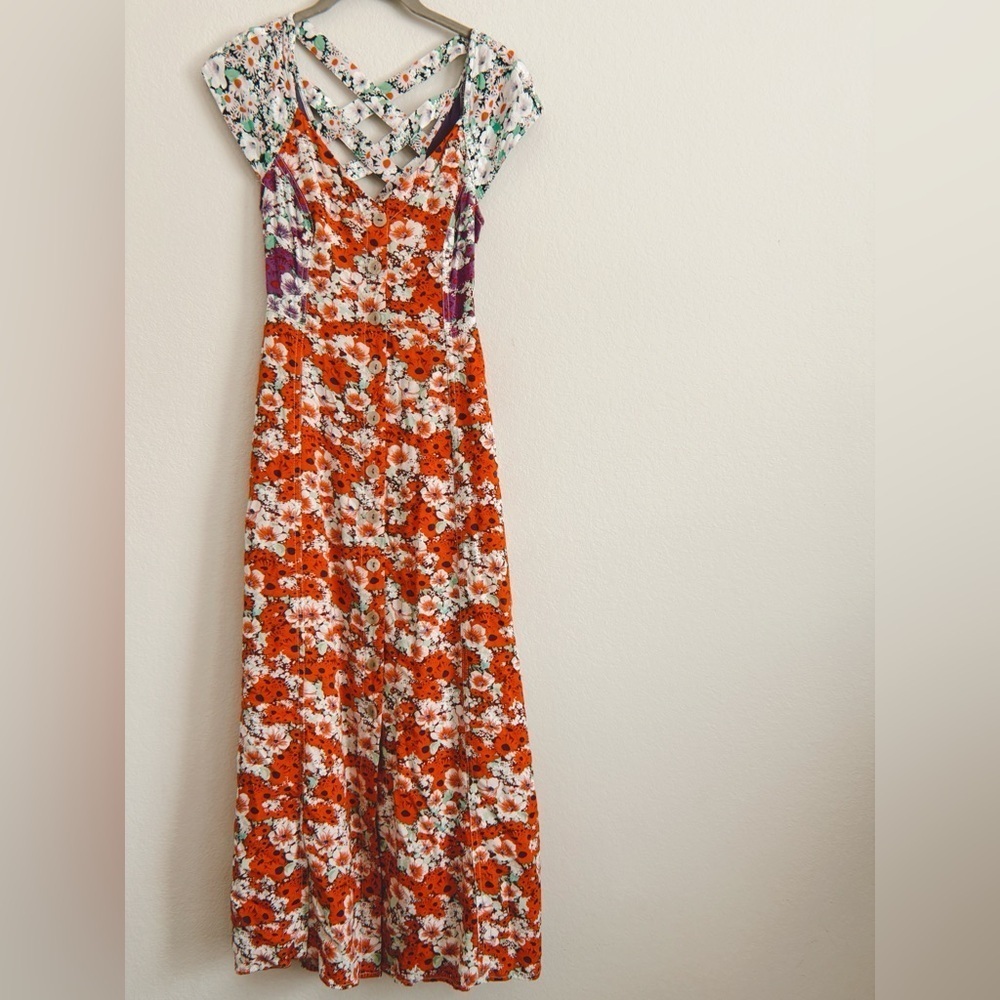 Maeve by Anthropologie Floral Print Maxi Dress - US size 00 - Picture 2 of 14